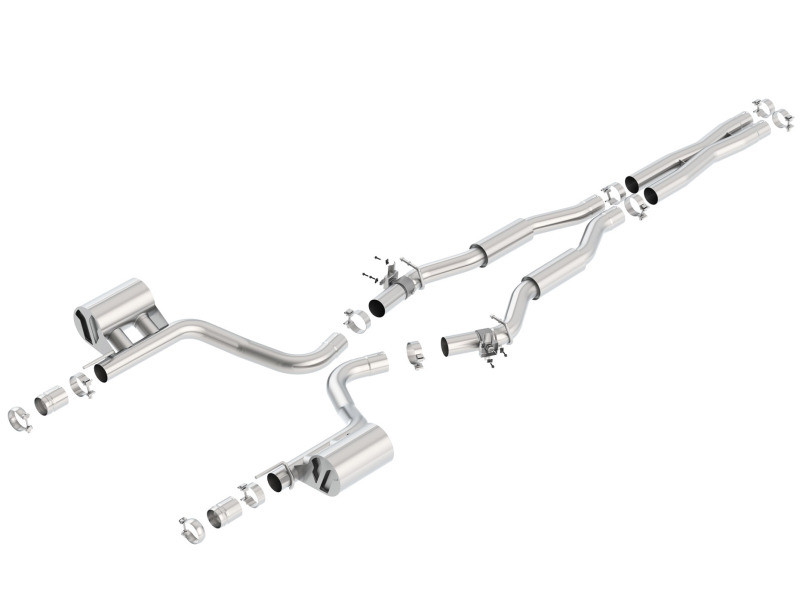 Borla Catback Exhaust System - S-Type - Uses Factory Bezel/Valance (2015 - 2023 Challenger SRT Hellcat) 140642