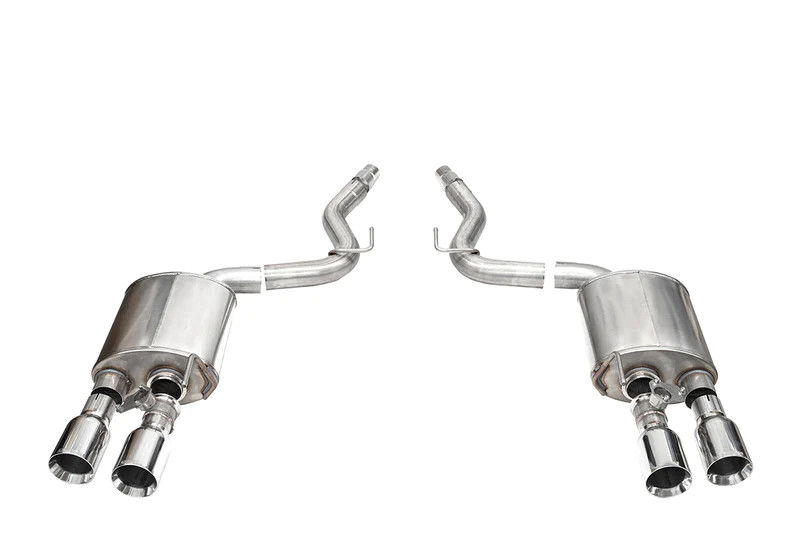 Corsa 3" Axle-Back Exhaust - Sport Valved - 4.5" Pro-Series Tips - Polished (2024 - 2026 Dark Horse Coupe) 21267