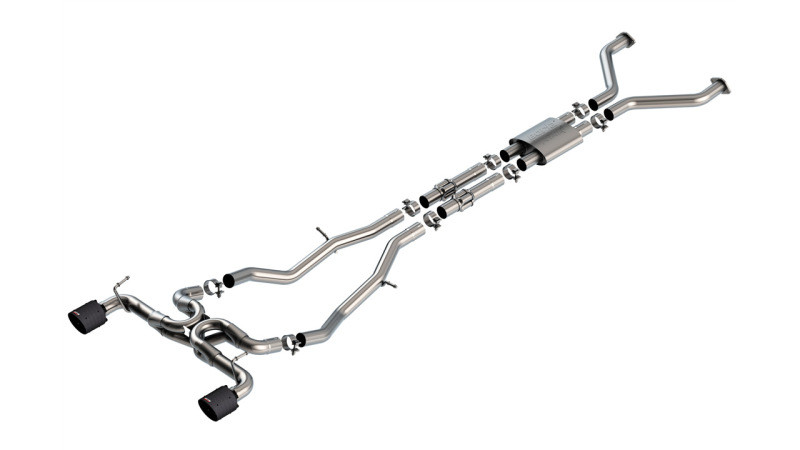 Borla Catback Exhaust System - ATAK - Carbon Fiber w/Black Anodized Centers (2023 - 2026 Nissan Z) 140929CFBA