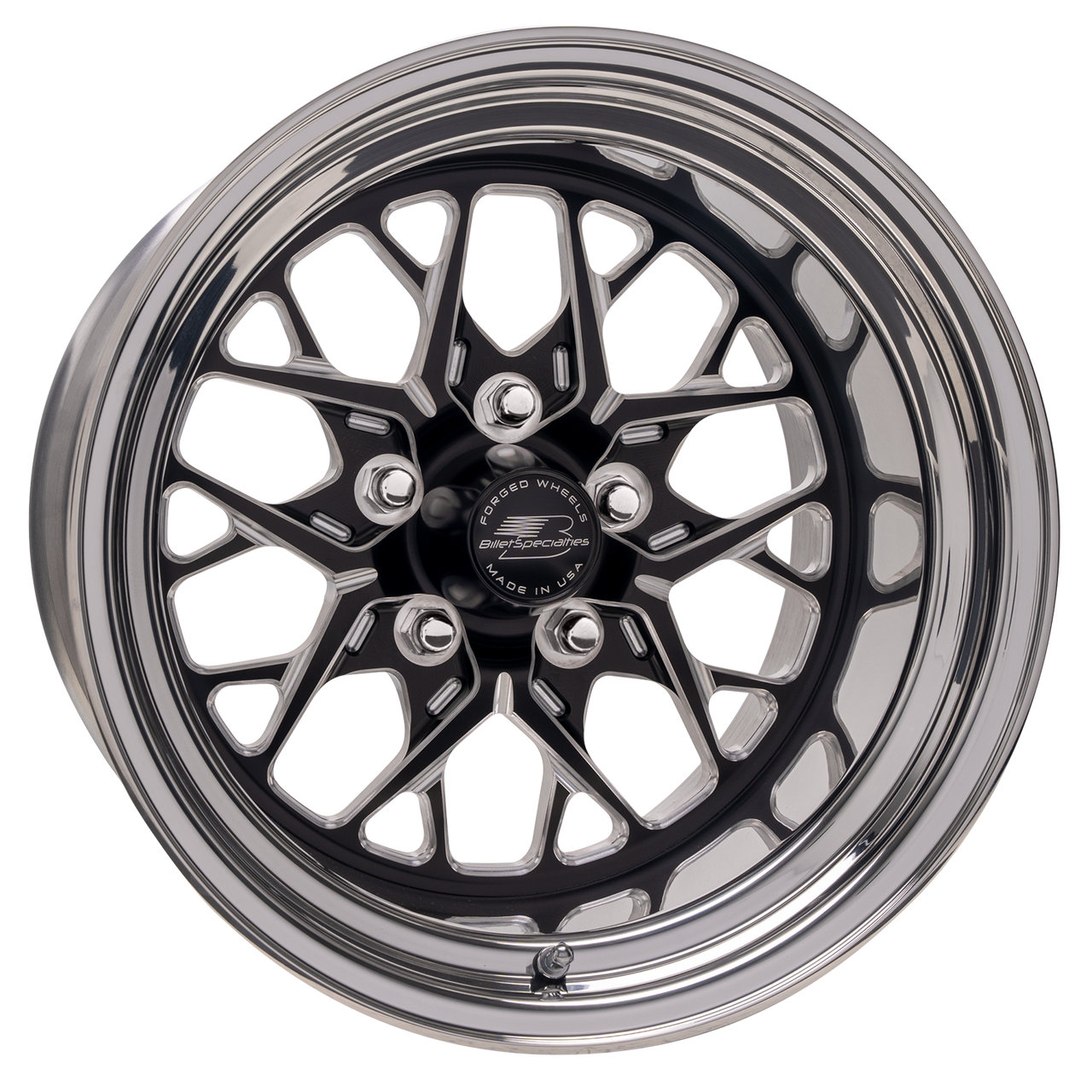 Billet Specialties 15x10F Redline Front / Rear Wheel 5x4.75 BP 7.50 BS - Black - BRS0751FL6175