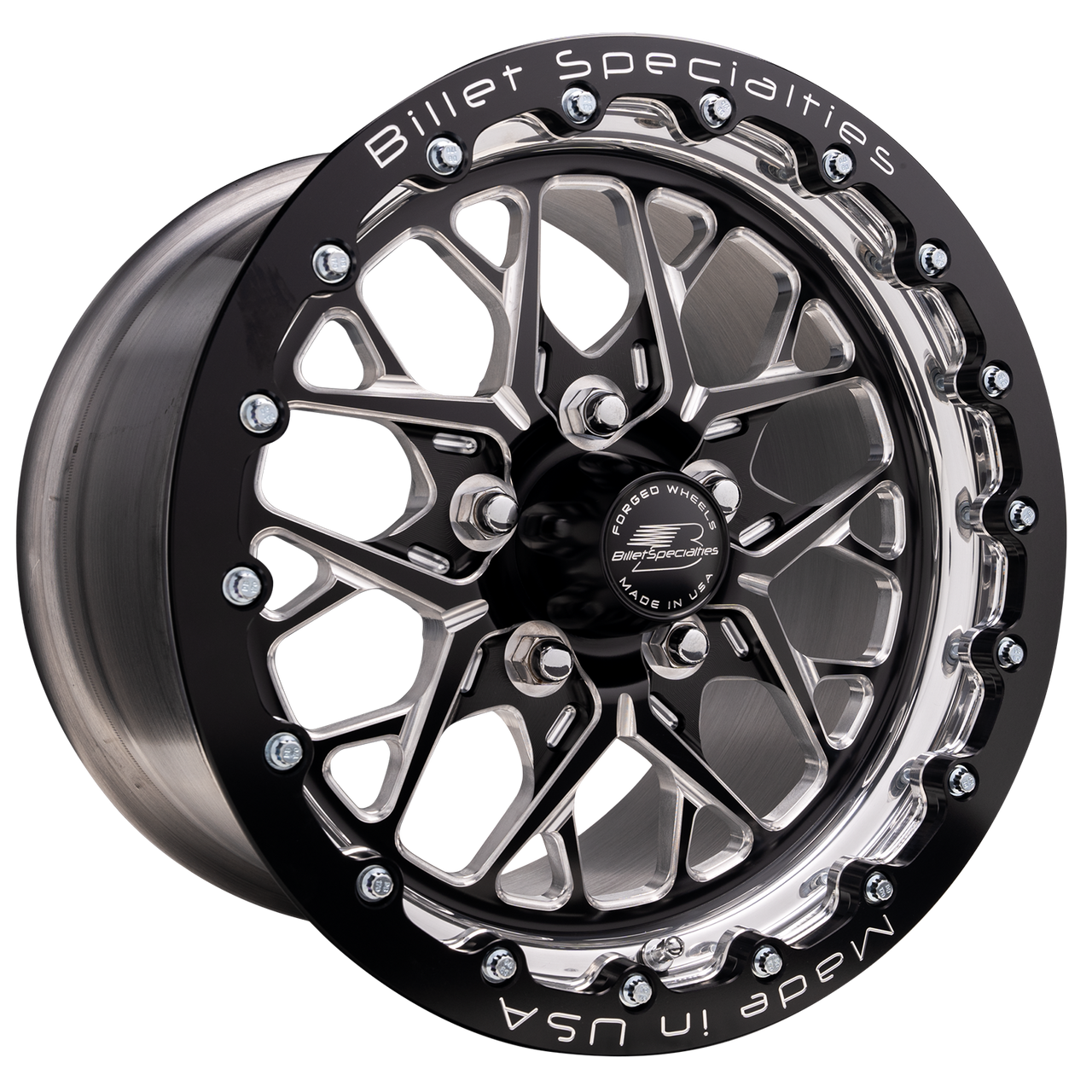 Billet Specialties 15x10 Redline Single Beadlock Front / Rear  Wheel 5x4.5 BP 4.00 BS - Black - BRSB07510L6540