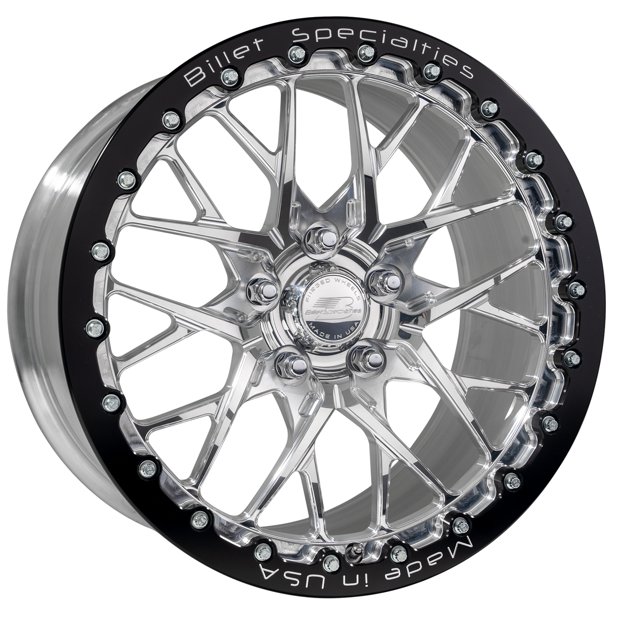 Billet Specialties Single Beadlock Redline Drag Pack Rear Wheel - (2018-2020 Dodge SRT Widebody) - Polished - RSB0771FM9051