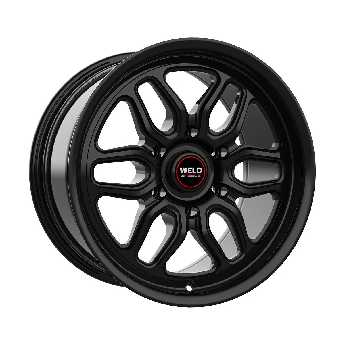 Weld 17x7 Laguna 6 Black Drag Wheel 6x139.7 BP 0 Offset 4 BS Gloss