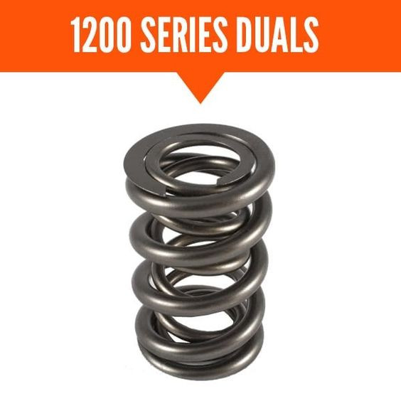 PAC Racing Circle Track 1200 Series Valve Spring 1.539 Dual & Damper - Set of 16 - PAC-1227-16