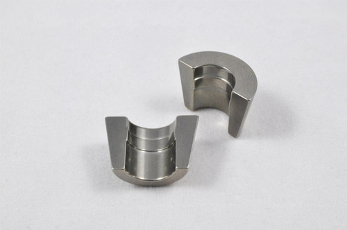 PAC Racing Steel Valve Locks - Standard 8 degree - Square Groove - 0.375 Stem Diameter - +0.050 Install Height - Set of 16 Pairs - PAC-L8096-16