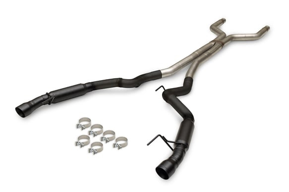 Flowmaster Outlaw CatBack Exhaust System (2024 - 2026 Mustang GT / Dark Horse) 818161. Transform your 2024-2026 Mustang GT or Dark Horse with the Flowmaster Outlaw Cat-Back Exhaust 818161. Featuring a 3-inch stainless steel exhaust, Scavenger X-pipe, quad black tips, and aggressive race-inspired sound for maximum S650 Mustang performance and style.