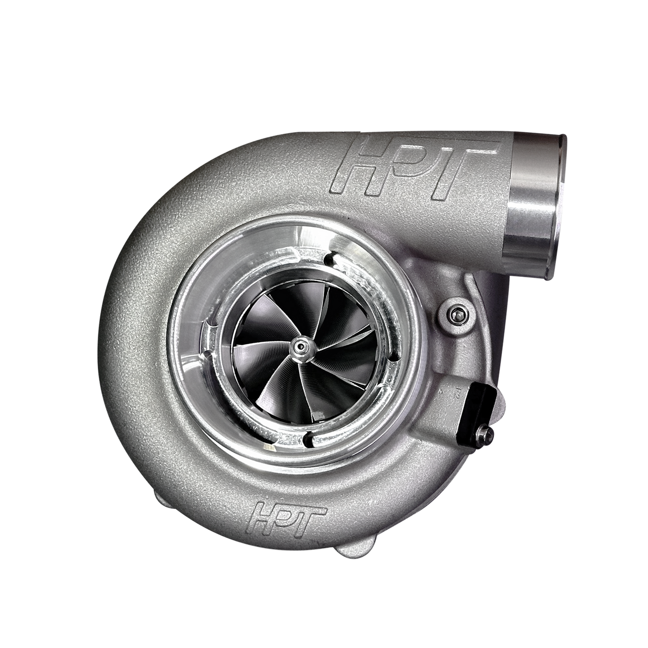 HPT F2 6264 Turbocharger T4 Divided Inlet V-Band Discharge 0.84 A/R Stainless Steel F2-6264-96T4S