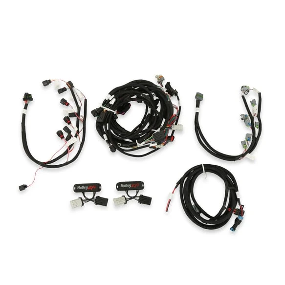 Holley EFI Coyote TI-VCT Harness Kit 558-510. Shop the Holley EFI 558-510 Ford Coyote Ti-VCT Harness Kit for seamless Coyote engine swap wiring. Features plug-and-play integration with Holley Dominator and HP EFI systems, supporting full variable cam timing control and maximum performance.