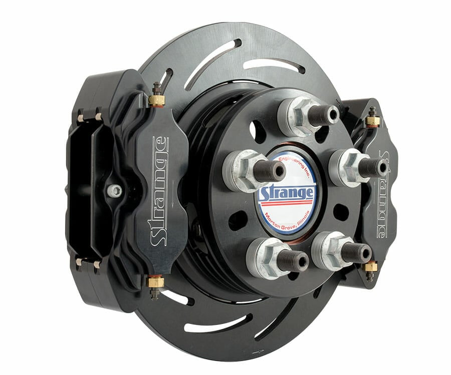 Strange Engineering Pro Series II Dual Drag Race Rear Brake Kit - 2-Piece Rotors - For Late Big Ford / Torino Housing Ends - B1706WCD2