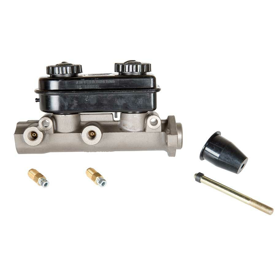 Strange Engineering Dual Master Cylinder - 1.125" Bore - Includes Dust Boot / Pushrod / Fittings - B3359TA
