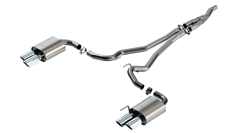 Borla Catback Exhaust System - ATAK - Chrome Tips (2024 - 2026 Mustang EcoBoost w/o Active Exhaust) 140982