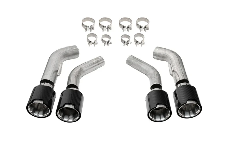Corsa Carbon Fiber 4.5" Replacement Twin Tip Kit - Black (2016 - 2024 Camaro SS / ZL1) 21835CFBLK