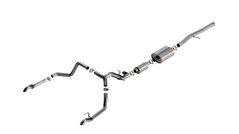 Borla Catback Exhaust System w/Valve Simulator - S-Type - Turndown Tips (2024 - 2026 Silverado 1500 ZR2 / 2024 - 2026 Sierra 1500 AT4X) 141003