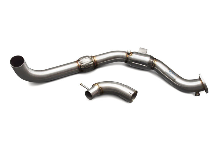 CVF 3" Stainless Steel Catted Downpipe w/ 3" to 2.25" OEM Adapter (2015 - 2023 Ford Mustang EcoBoost) ECOMUSDOW1-CAT