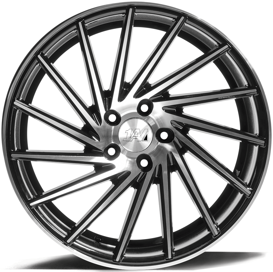 Axe Wheels 18x8 ZX1 Aluminum Wheel - 72.6 Bore - 5x120 BC - 40mm Off Set - Gloss Black Machine Face - 818BLANK40ZX1BP-5120