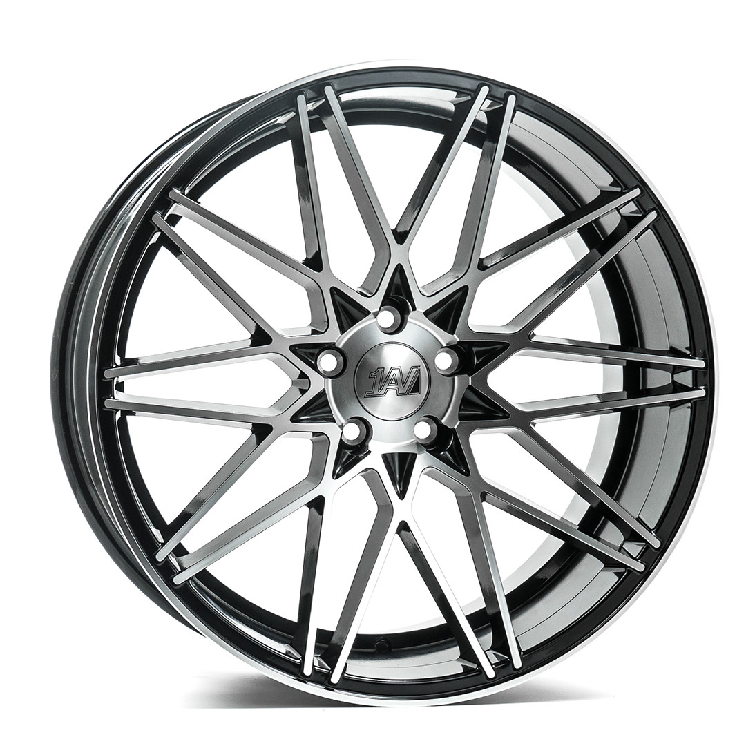 Axe Wheels 22x10.5 ZX4 Aluminum Wheel - 74.1 Bore - 5x110 BC - 38mm Off Set - Black Polished Face - 10522BNK38ZX4BP-5110
