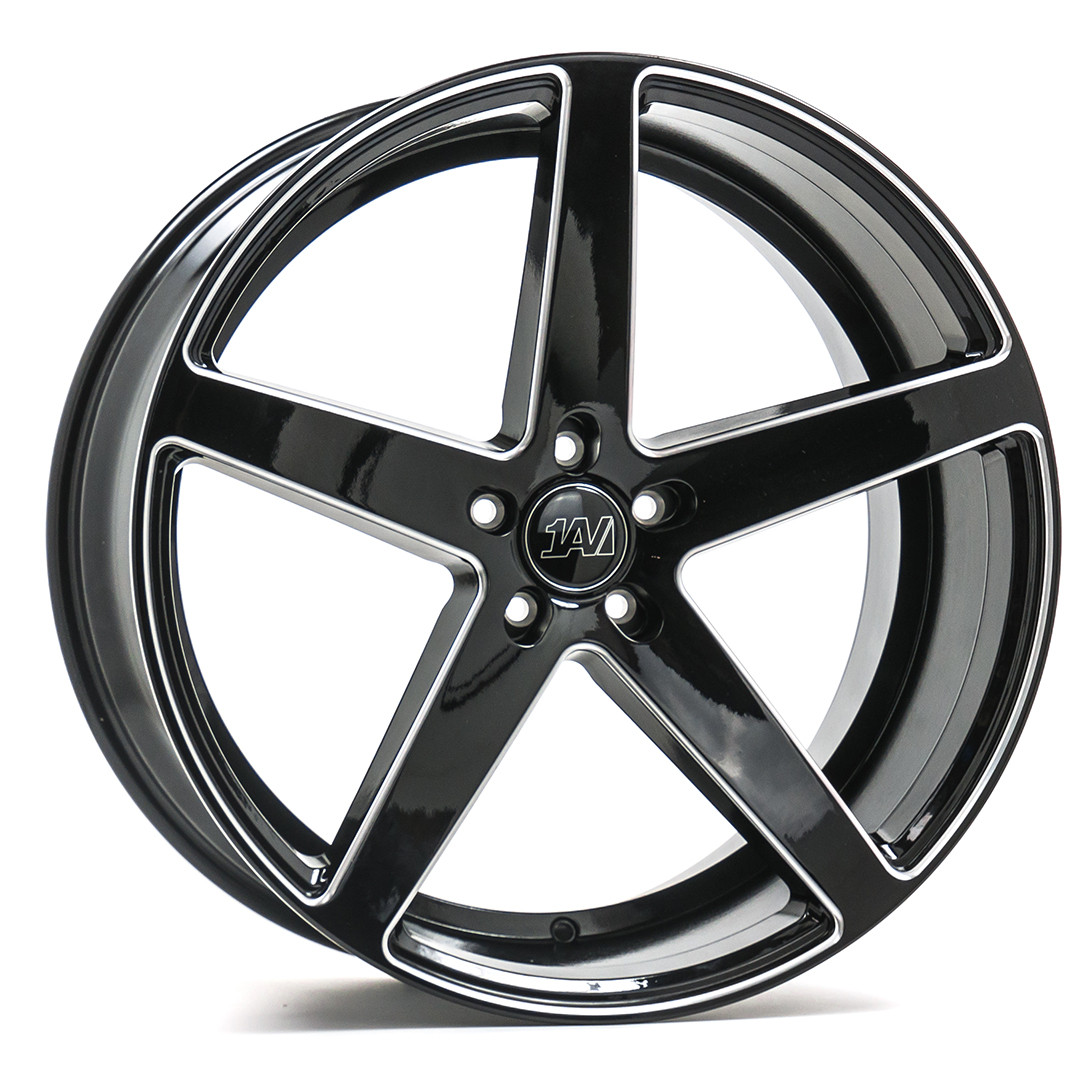 Axe Wheels 22x10.5 ZX9 Aluminum Wheel - 74.1 Bore - 5x120 BC - 42mm Off Set - Gloss Black Milled Edge - 10522BLNK42ZXGB-5120