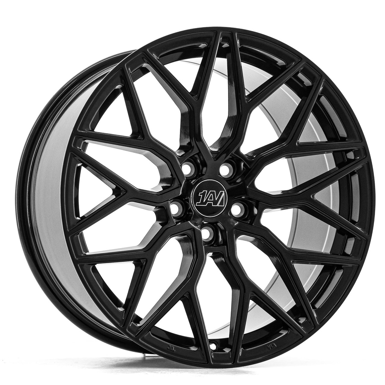 Axe Wheels 19x8.5 ZX12 Aluminum Wheel - 72.6 Bore - 5x112 BC - 40mm Off Set - Gloss Black Polished Face - 8519BLNK40ZX12GB-5112