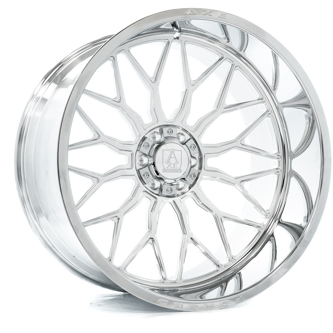 Axe Wheels 24x14 AF8 Fully Forged Aluminum Wheel - 87.1 Bore - 5x127 BC - -76 Off Set - Fully Polished - 241410H-76AF8FP-5127