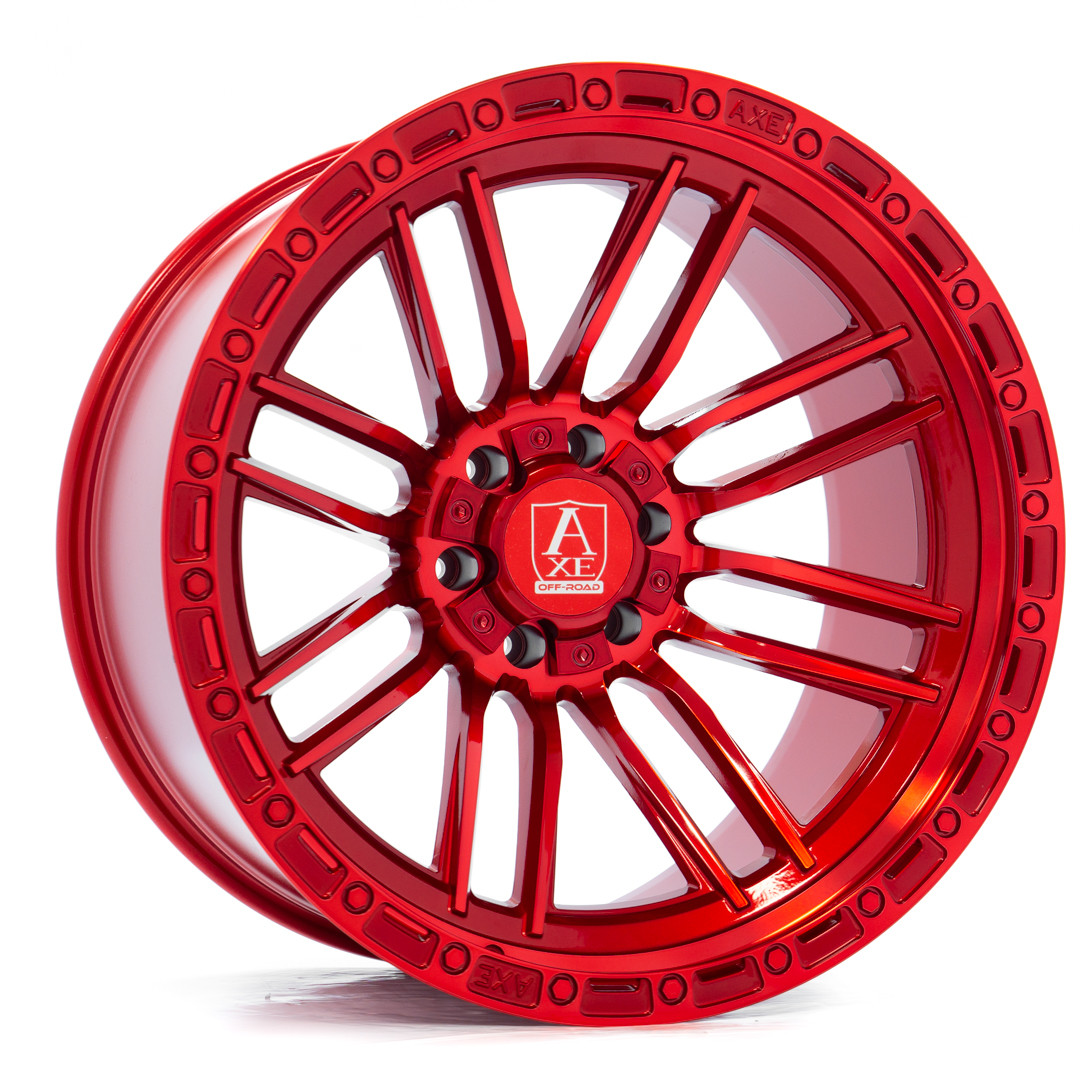 Axe Wheels 22x12 Icarus Offroad Beadlock Aluminum Wheel - 87.1 Bore - 6x135 BC - -44 Off Set - Candy Red - 221212H-44ICARED-6135
