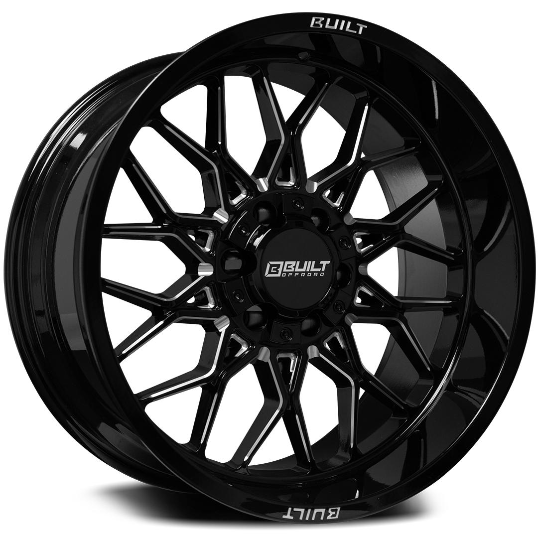 Axe Wheels 22x12 BTO-2 Offroad Aluminum Wheel - 106 Bore - 6x135 BC - -44 Off Set - Gloss Black Double Milled - 221212H-44BT02BM-6135
