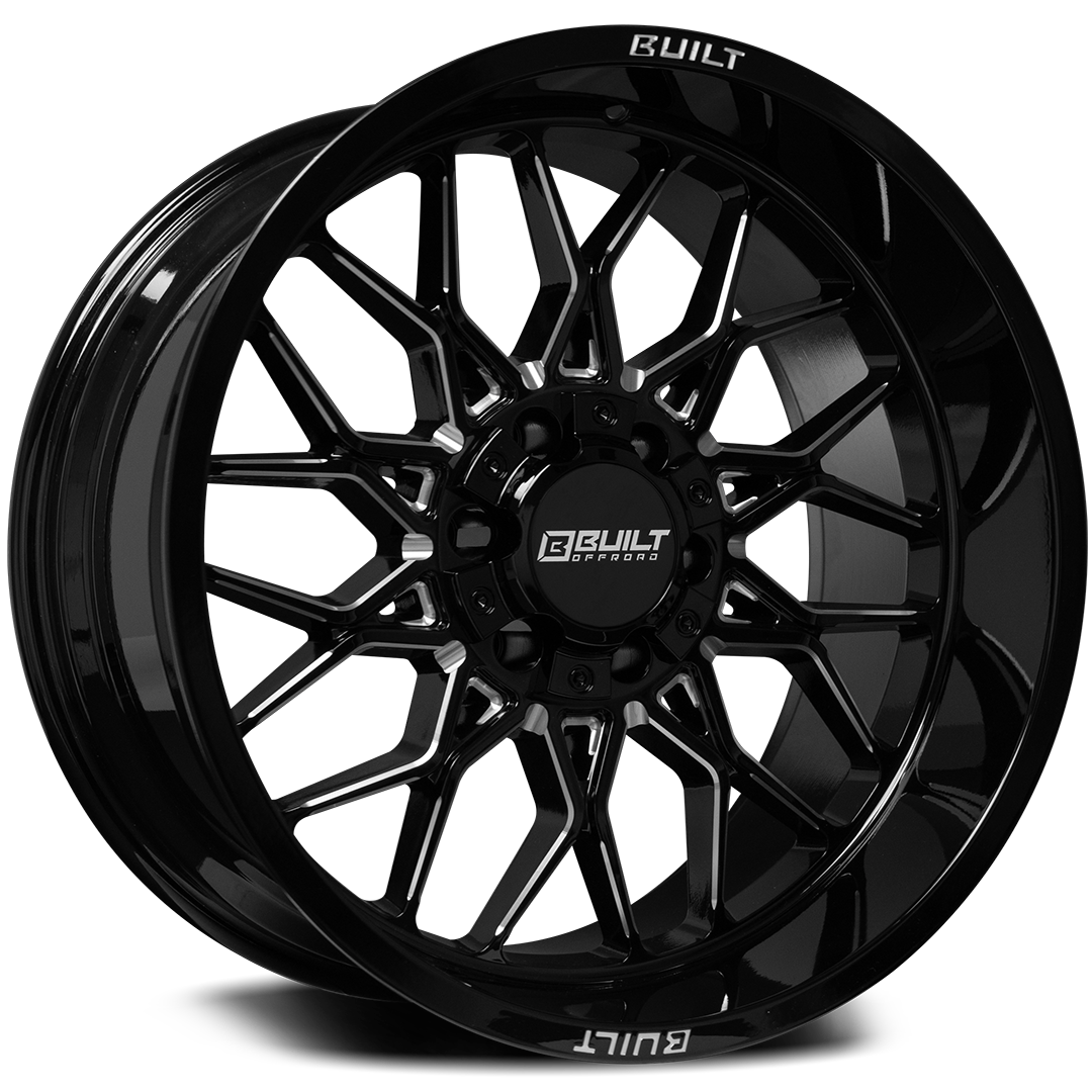 Axe Wheels 20x10 BTO-2 Offroad Aluminum Wheel - 87.1 Bore - 5x139 BC - -19 Off Set - Gloss Black Double Milled - 201010H-19BT02BM-5139