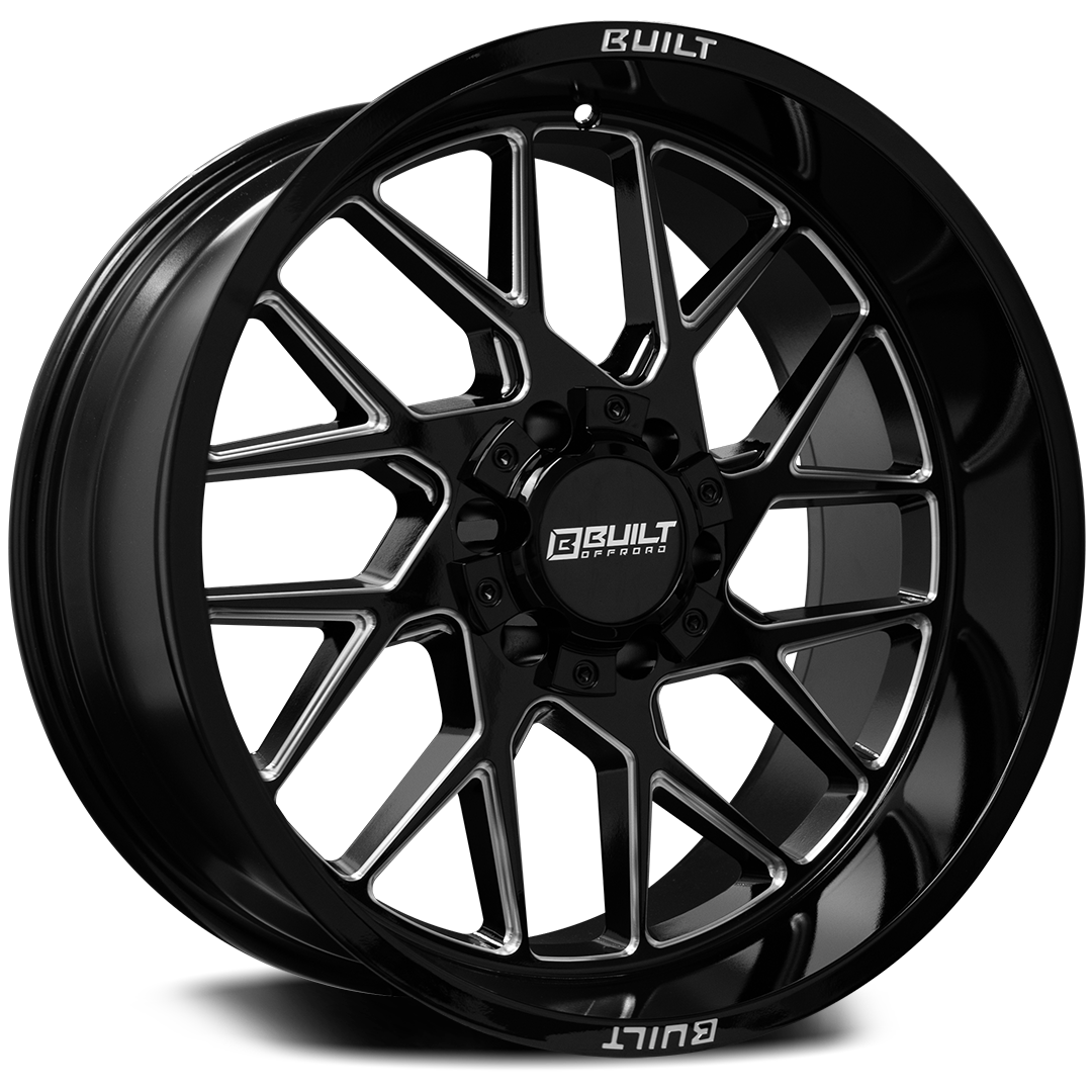 Axe Wheels 20x9 BTO-3 Offroad Aluminum Wheel - 125.2 Bore - 8x165 BC - 0 Off Set - Gloss Black Double Milled - 2098165-0BT03BM