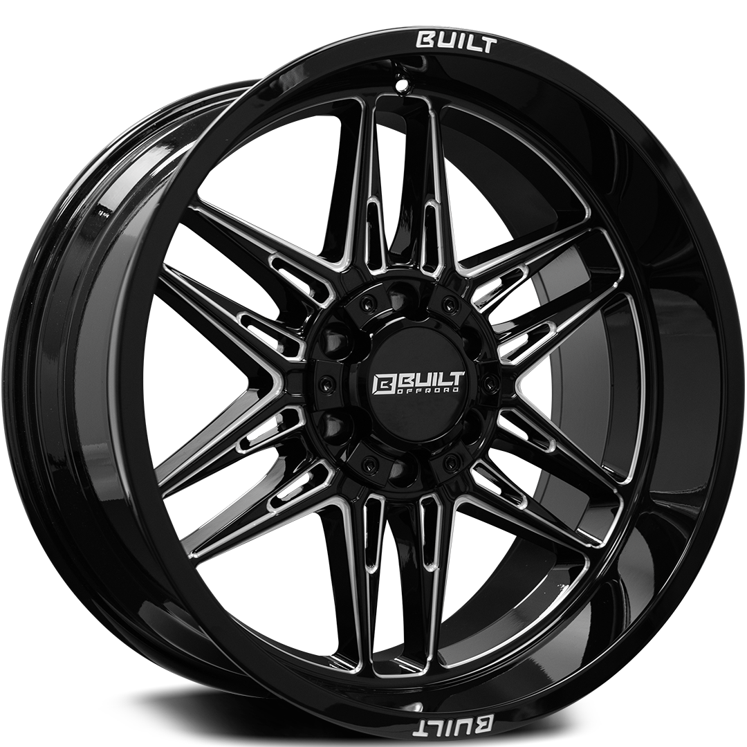 Axe Wheels 20x10 BTO-5 Offroad Aluminum Wheel - 106 Bore - 6x135 BC - -19 Off Set - Gloss Black Double Milled - 201012H-19BT05BM-6135