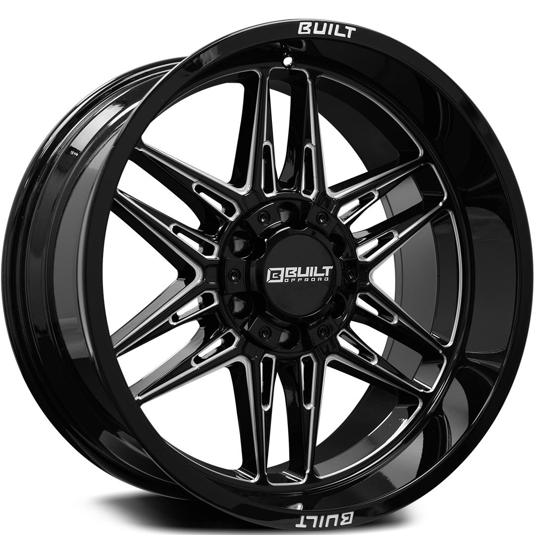 Axe Wheels 20x10 BTO-5 Offroad Aluminum Wheel - 106 Bore - 6x139 BC - -19 Off Set - Gloss Black Double Milled - 201012H-19BT05BM-6139