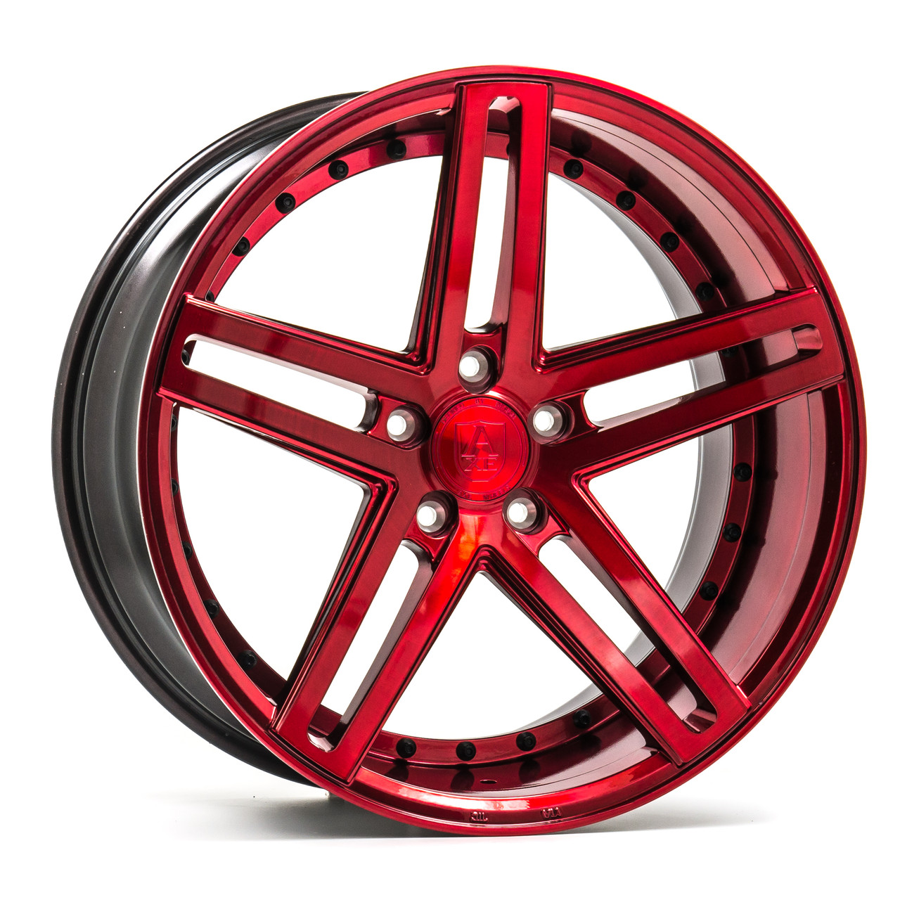 Axe Wheels 22x10.5 EX20 Gravity Cast Aluminum Wheel - 74.1 Bore - 5x127 BC - 38 Off Set - Candy Red - 10522BLNK38EX20R-127