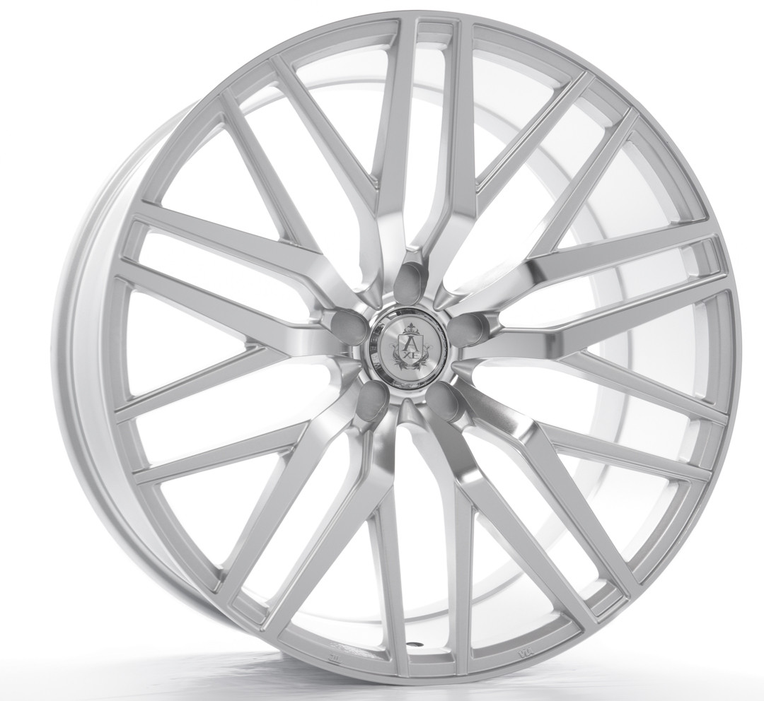 Axe Wheels 20x8.5 EX30 Gravity Cast Aluminum Wheel - 72.6 Bore - 5x115 BC - 40 Off Set - Silver Mirror Face Milled Accents - 8520BLNK40EX30SM-115