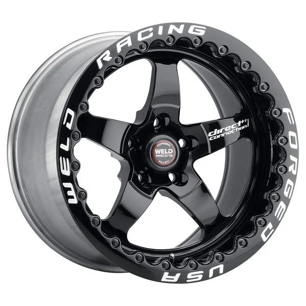 Weld Direct Connection 17x11 S71 5x115 Gloss Black Single Beadlock