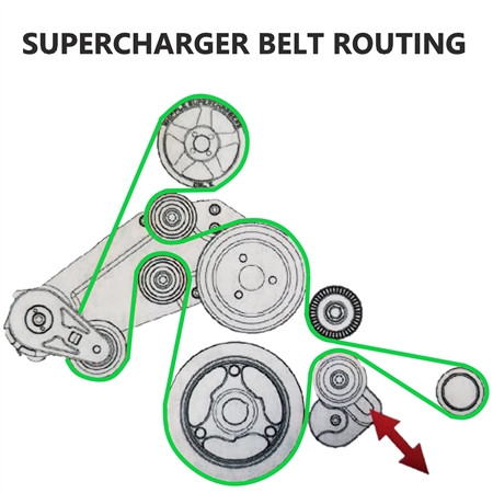 Shelby American Mustang Replacement Whipple Supercharger Belt (2018-2023 Shelby Super Snake / 2018-2023 Shelby GT / 2018-2023 Mustang) K060891