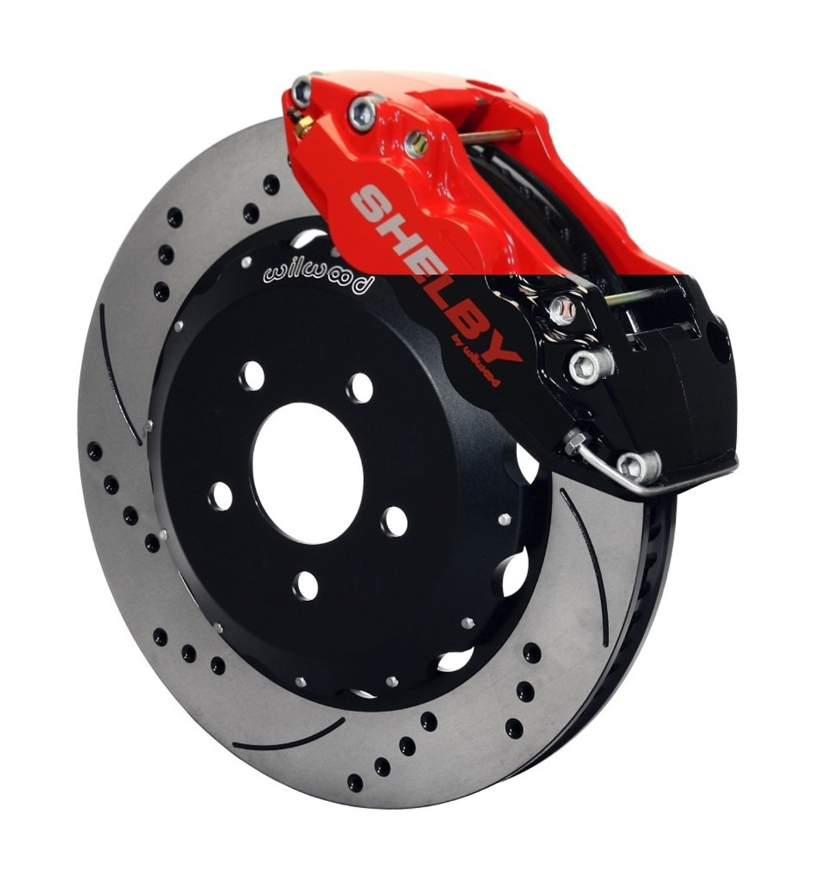 Shelby American Wilwood Front 6-Piston Big Brake Kit-Red w/Silver Lettering (2005-2014 Mustang / 2005-2014 GT500) S5MK-2300-UF