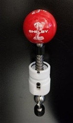 Shelby American Short Throw Shifter with Shelby Ball - White w/Black Lettering (2015 - 2025 Mustang / 2015 - 2025 Mustang GT) 15-SSTS