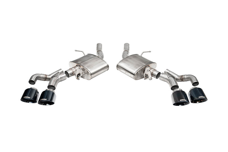 Corsa 3" Axleback Exhaust - Sport Valved - 4.5" Twin Pro Series Slash Cut Tips - Black PVD (2022 - 2026 CT5-V 3.0L / Blackwing 6.2L) 21322BLK