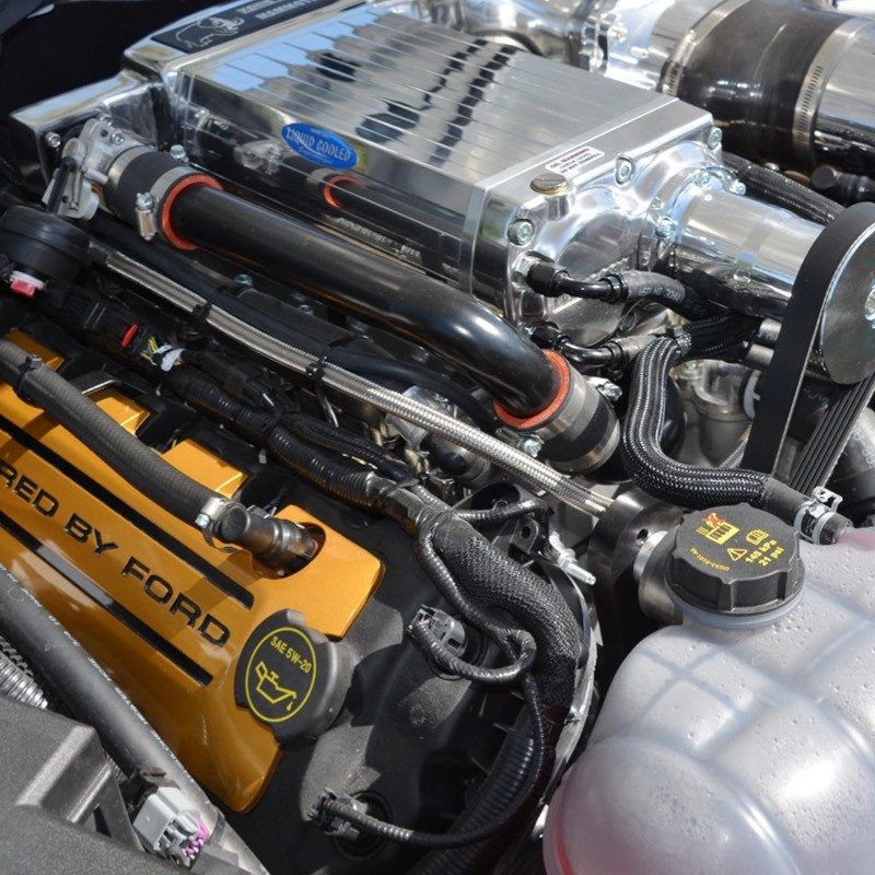 Kenne Bell 5.0 Mammoth Intercooled Complete Kit 3.2L Liquid Cooled Black 10-23 PSI (2011 - 2014 Mustang) TS1001-5032LC