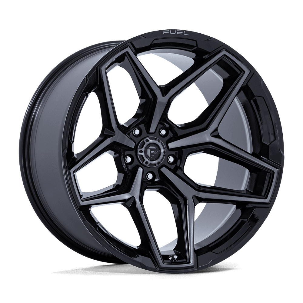 Fuel Off-Road 17x9 Flux Wheel 5x127 BP -12mm ET 4.53 BS 71.50 Bore - Gloss Black Brush FC with Gray DDT - FC854BT17905012N