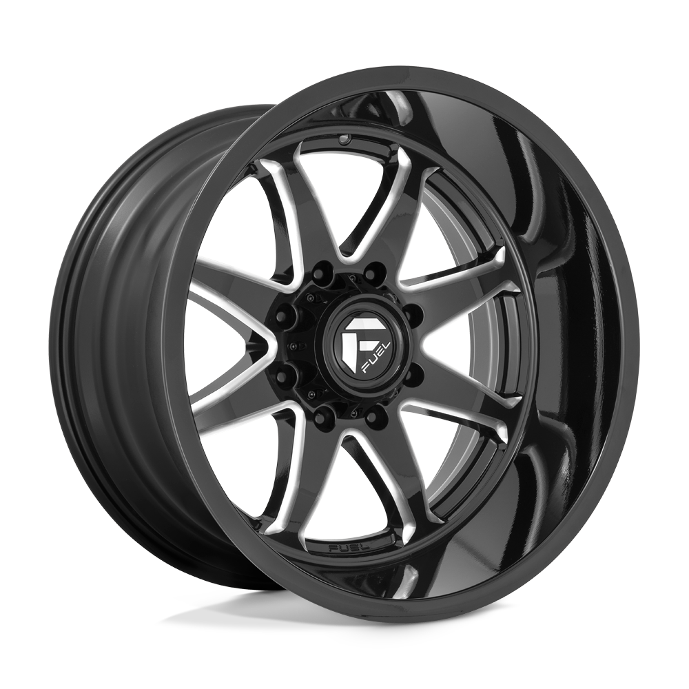 Fuel Off-Road 20X9 Hammer Wheel 8X180 BP 01mm ET 5.04 BS 124.20 Bore  - Gloss Black Milled - D74920901850