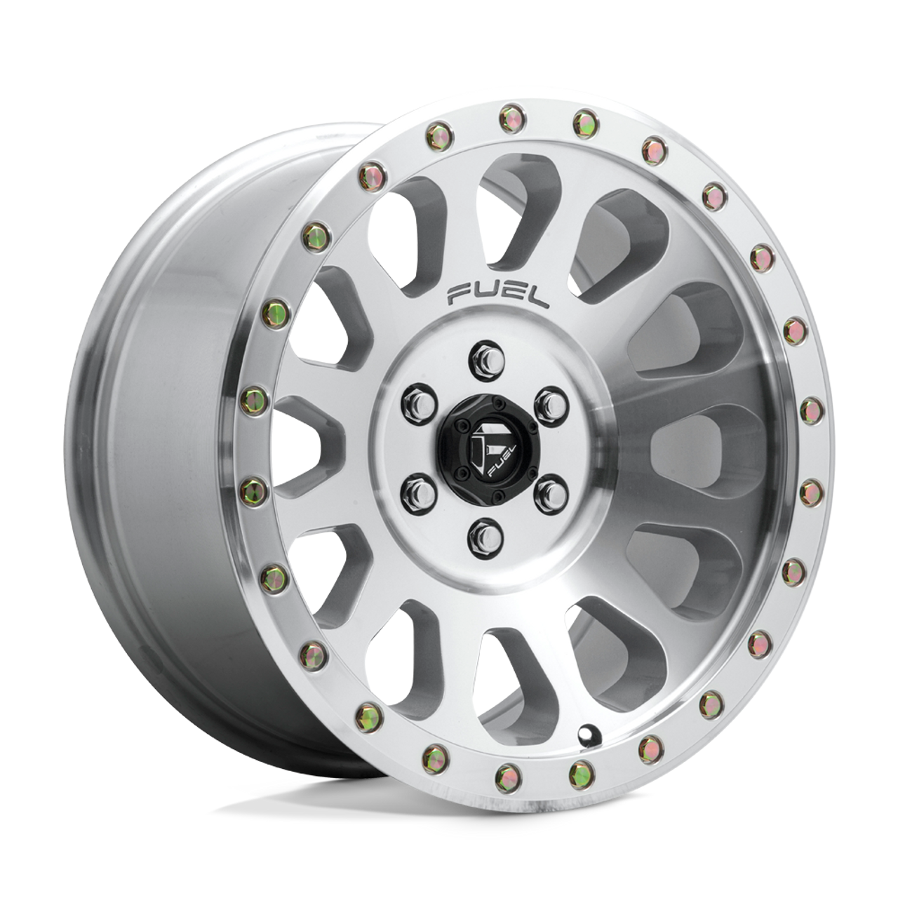 Fuel Off-Road 17x8.5 Vector Wheel 6X139.7 BP 07mm ET 5.03 BS 108.00 Bore - Diamond Cut Machined with Clear Coat - D64717858350