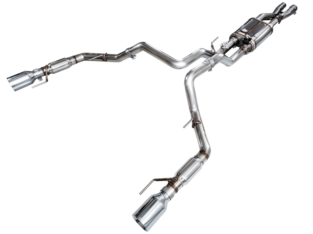 AWE SwitchPath Exhaust w/ Chrome Silver Tips (2021 - 2025 Raptor 3.5L) 3025-32356