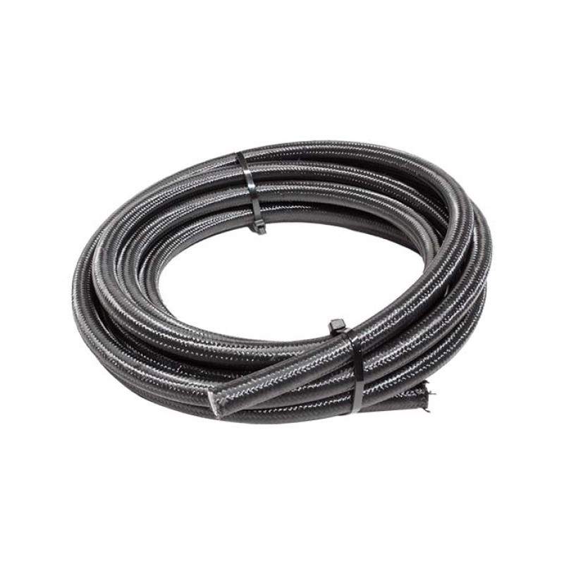Snow 8AN PTFE Hose Braided Stainless 15FT Black SNF-60815B