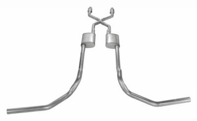 Pypes Crossmember Back Exhaust System with Violator Series Mufflers (1975 - 1976 Ford Truck) - SFT965VE