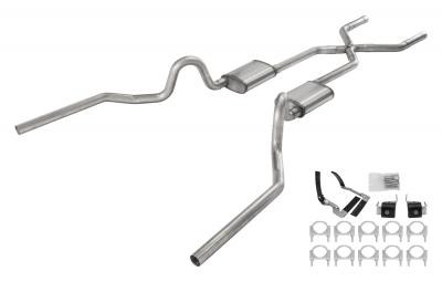 Pypes Crossmember Back Valance Exit X-Pipe w/Violator Series Muffler (1968 - 1972 Oldsmobile 442) - SGA18V