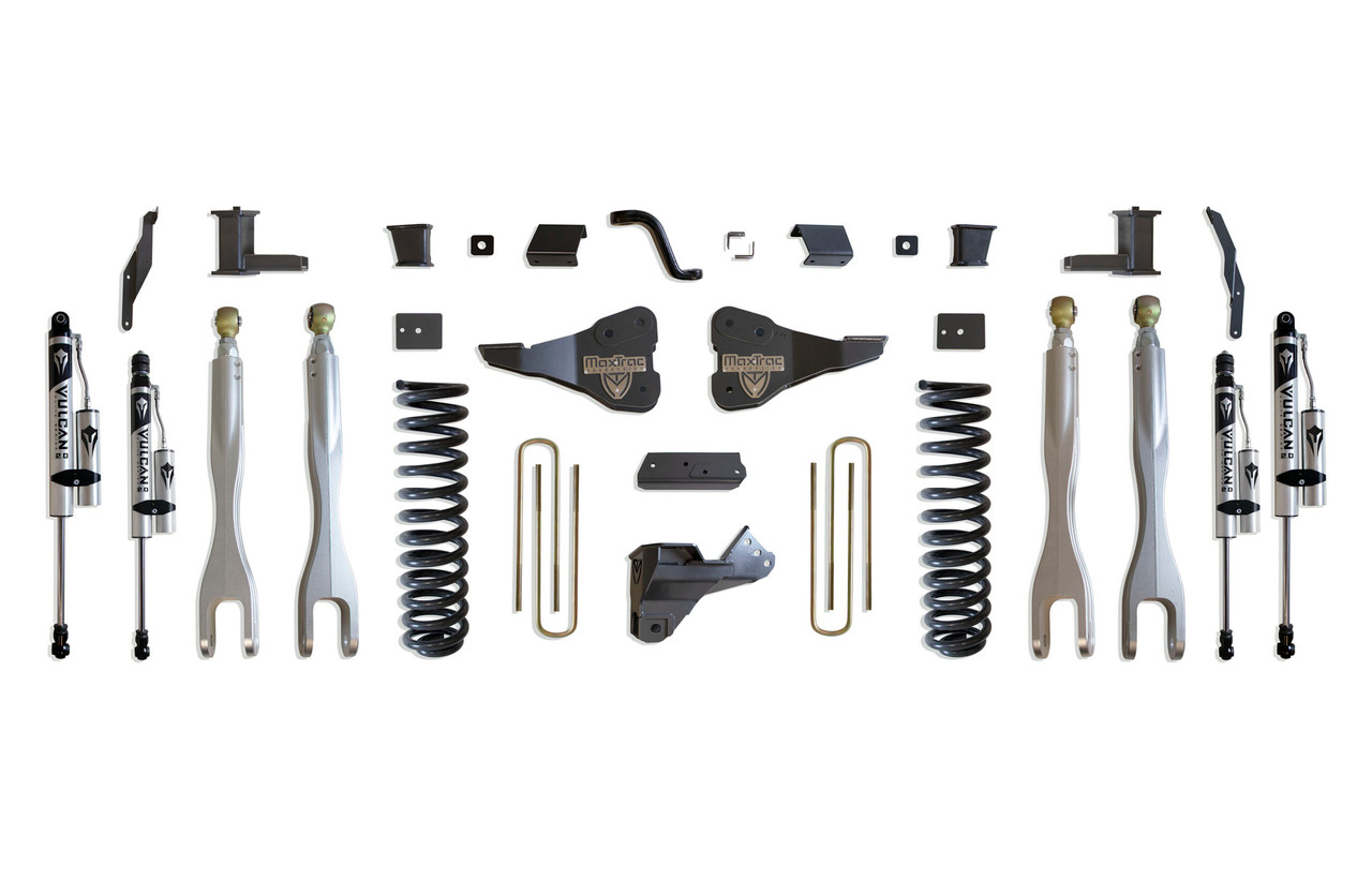 Maxtrac 6" Lift Kit Vulcan Reservoir Shocks w/4-Links (2017 - 2022 Ford F-250 4WD / 2017 - 2022 Ford F-350 4WD) - K943362VRL