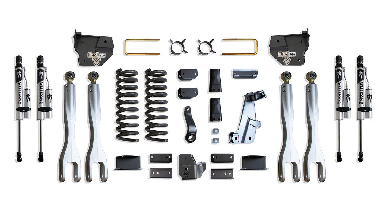 Maxtrac 6" Lift Kit Vulcan Reservoir Shocks w/4-Links - Factory Rear Air Ride (2014 - 2018 Dodge Ram 2500 4WD Diesel) - K947263VRLA