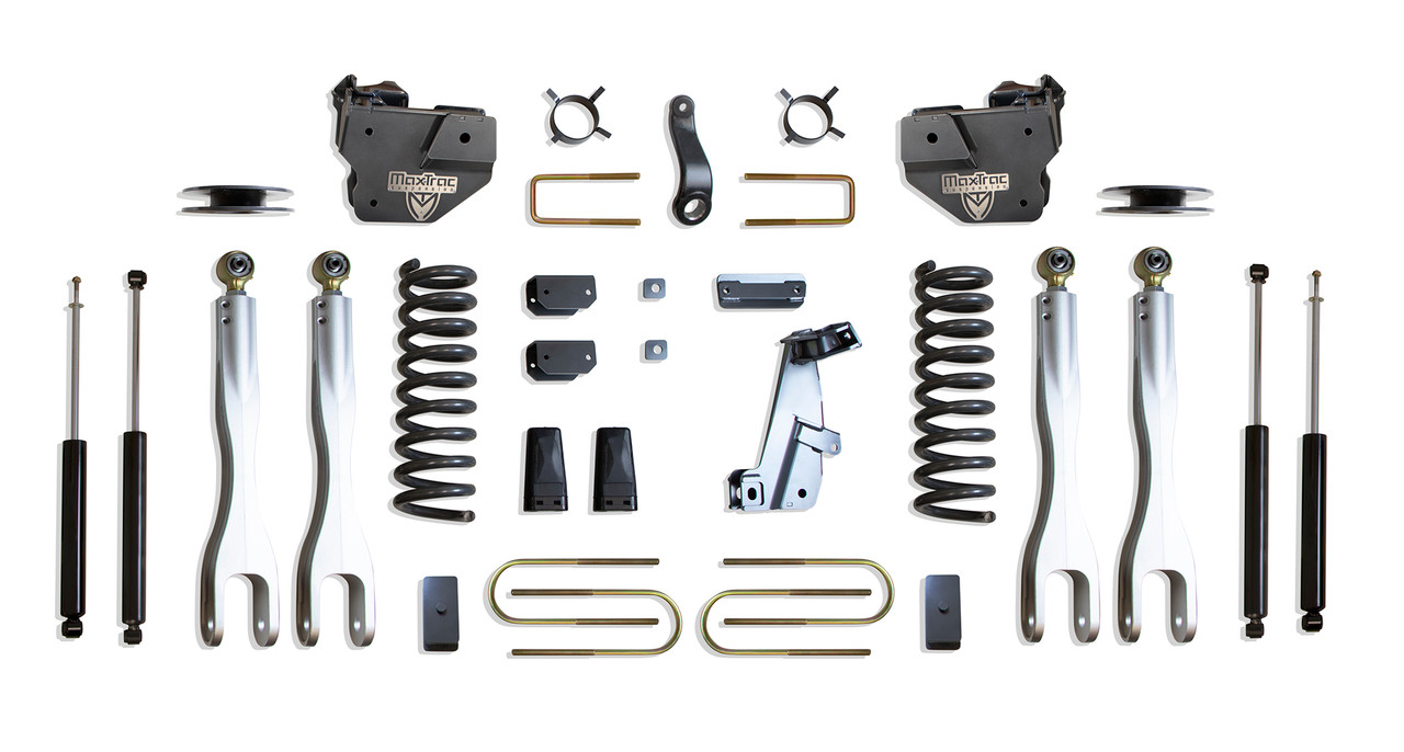 Maxtrac 4" Lift Kit Max Trac Shocks w/4-Links - Factory Rear Air Ride (2013 - 2018 Dodge Ram 3500 4WD Diesel) - K947341LA
