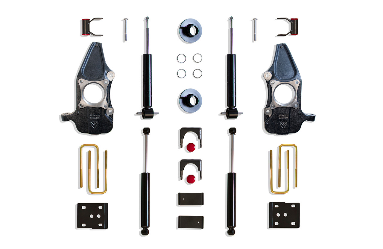 Maxtrac 3"/5" Lowering Kit (Spindles/Struts) (Requires 22" Rims or Larger) (2015 - 2020 Ford F-150 2WD) - KC333235S