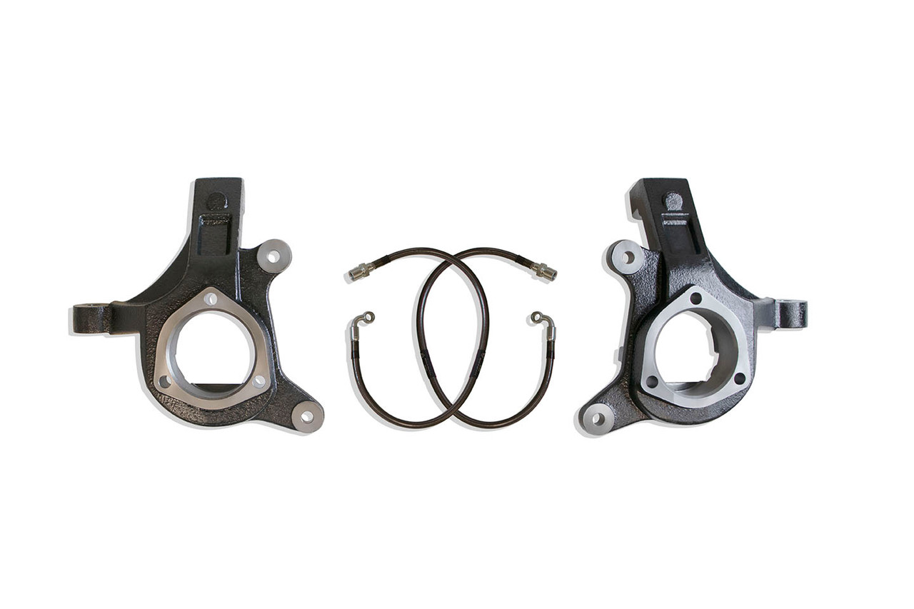 Maxtrac 3" Lift Spindles w/Brake Lines (Cast Steel Arms) (2007 - 2016 Chevrolet Silverado 1500 2WD / 2007 - 2016 GMC Sierra 1500 2WD / 2007 - 2014 GM SUV 2WD) - 701330BL