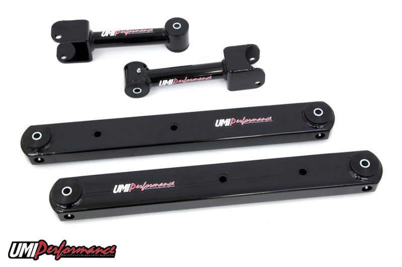 UMI Performance Rear Control Arm Kit Fully Boxed Lowers - Black (1978 - 1988 GM G-Body) - 302116-B
